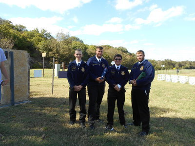 Image: Members of the Italy High School FFA. (left to right) Colton Allen, Austin Pittmon, Elijah Garcia and Aaron Pittmon.
