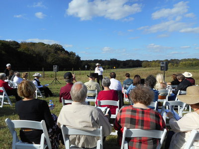 Image: David Smith, cowboy poet, recites Thaddeus and Nathan, the poem he composed.