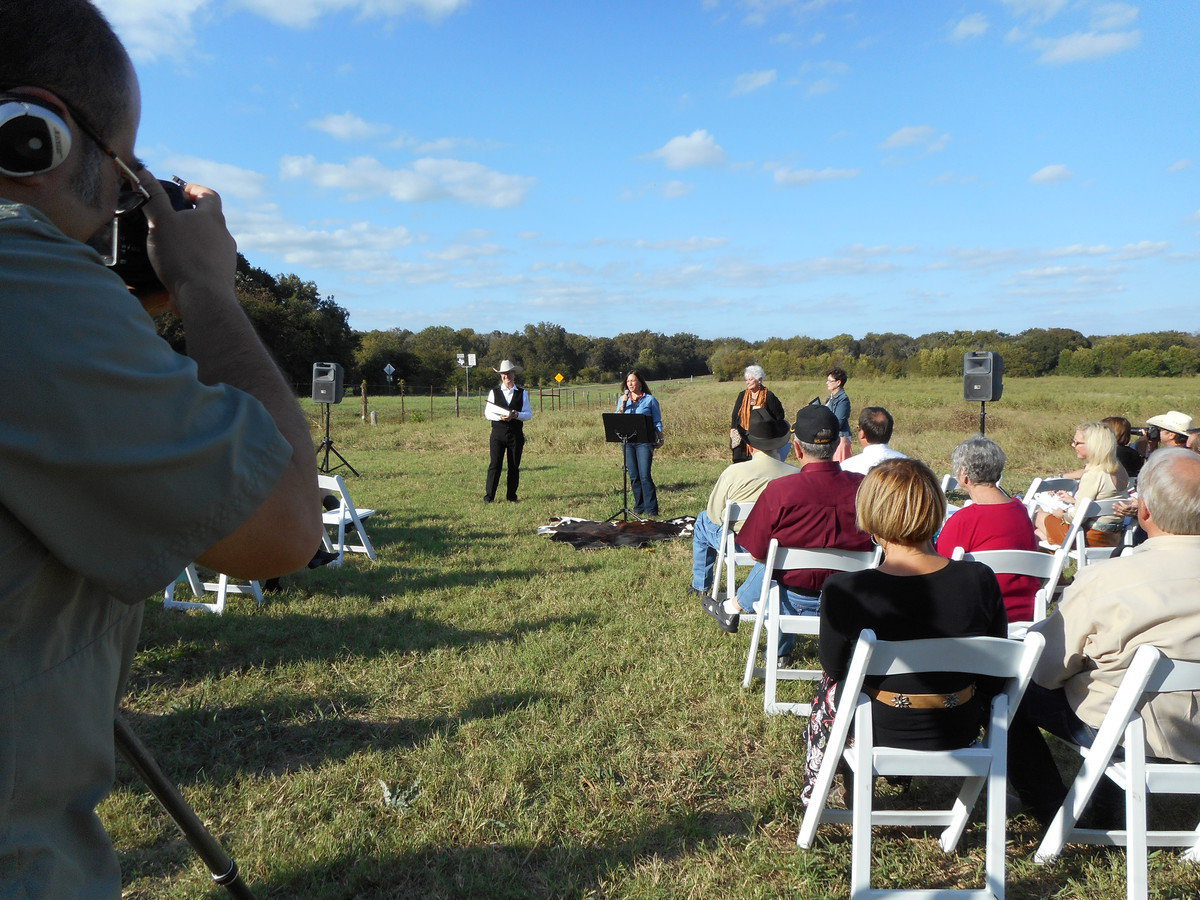 Image: County Judge, Carol Bush, reads the Ellis County proclamation.