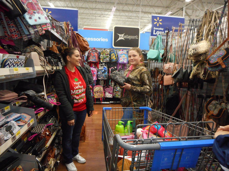 Image: Serious shopping going on in WalMart.