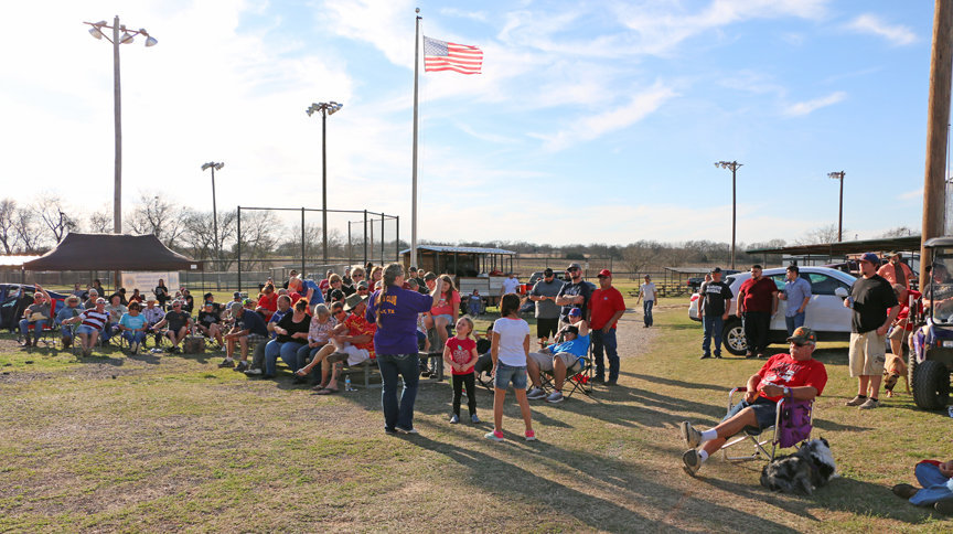 Image: Everyone sets up for the results of the judging during the 2017 Italy Lions Club BBQ Cook-off held at Upchurch Ballpark.