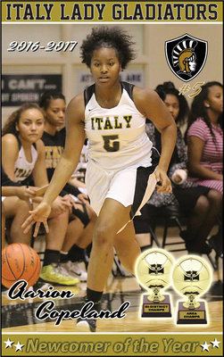 Image: Italy Lady Gladiator #5 Aarion Copeland was named  Offensive Player Of the Year in 2A Region III District 19.