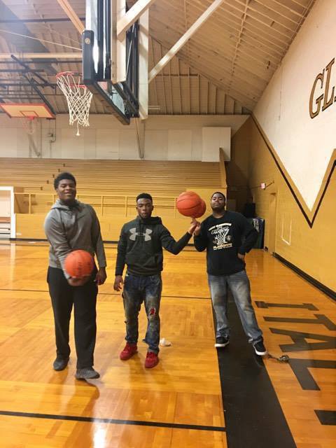 Image: Christion Washington, Kendrick Norwood and Kenneth Norwood gave a Tenaha special needs player a time to shine in the Regional Semi-Final game.